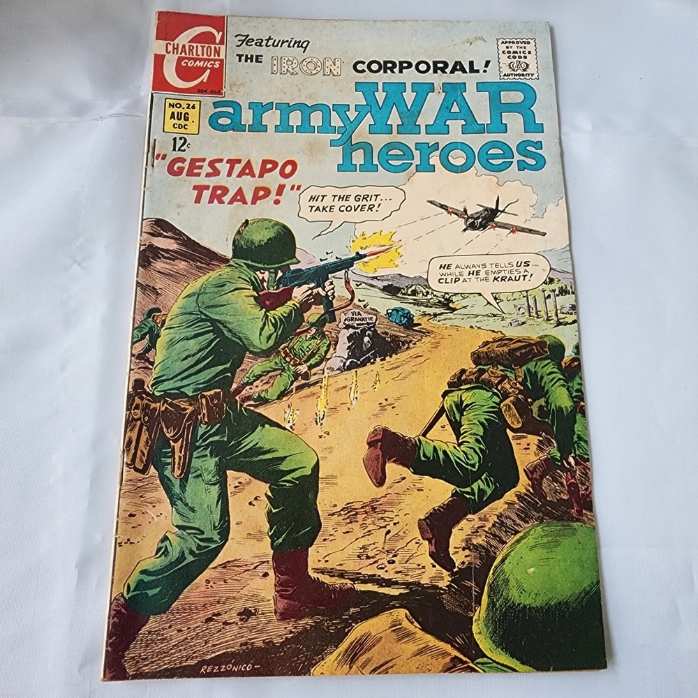 Army War Heroes Comic Book Charlton Comics Gestapo Trap! Vintage Rare VF War